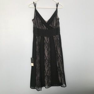 Beautiful black lace A-line dress, NWT!